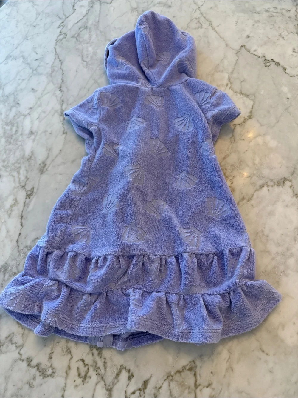 Disney Lavender Ariel Hooded Terry cover up - Little Mermaid Patch